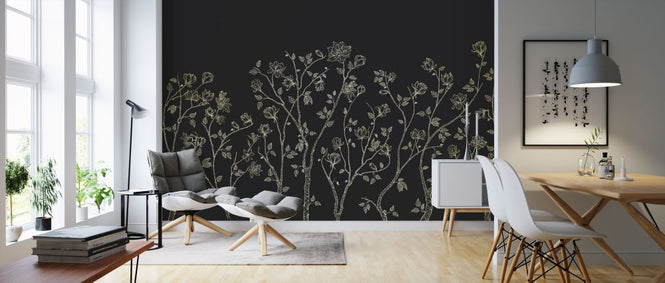 PHOTOWALL / Crescent Vegetative - Dark Grey (e318446)