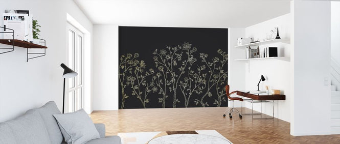 PHOTOWALL / Crescent Vegetative - Dark Grey (e318446)