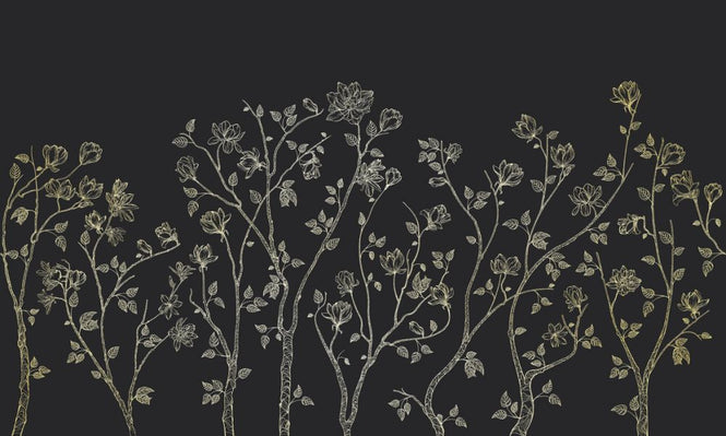 PHOTOWALL / Crescent Vegetative - Dark Grey (e318446)