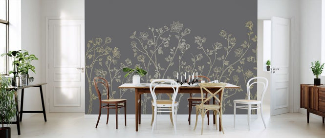 PHOTOWALL / Crescent Vegetative - Grey (e318448)