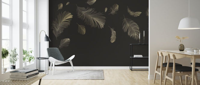 PHOTOWALL / Flying Feathers - Brown (e318451)