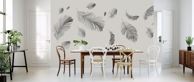 PHOTOWALL / Flying Feathers - Bright (e318459)