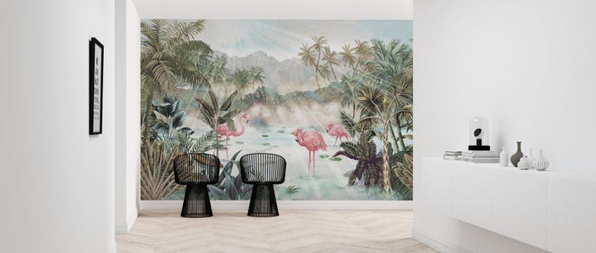 PHOTOWALL / Flamingo Essay - Emerald (e318653)