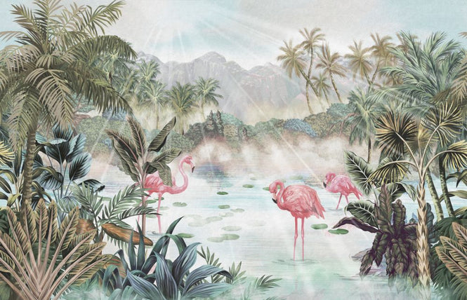 PHOTOWALL / Flamingo Essay - Emerald (e318653)