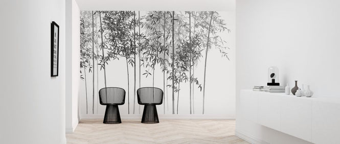 PHOTOWALL / Bamboo Trees View - bw (e318690)