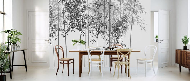 PHOTOWALL / Bamboo Trees View - bw (e318690)