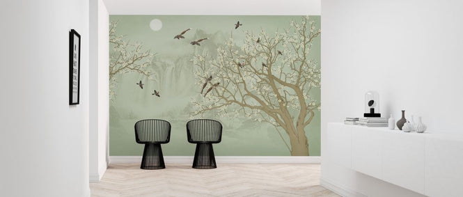 PHOTOWALL / Birds Home - Emerald (e318720)