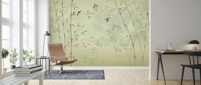 PHOTOWALL / Bamboo Birds - Yellowish (e318724)