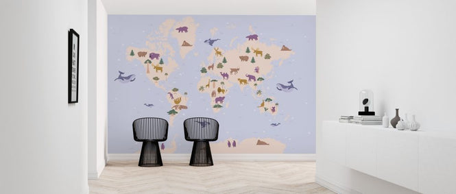 PHOTOWALL / Animal World Map (e319159)