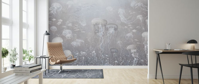 PHOTOWALL / Jellyfish Garden - Sepia (e319258)