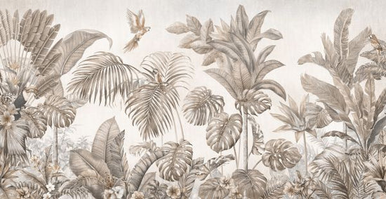 PHOTOWALL / Tropical Birds Home - Sepia (e319280)