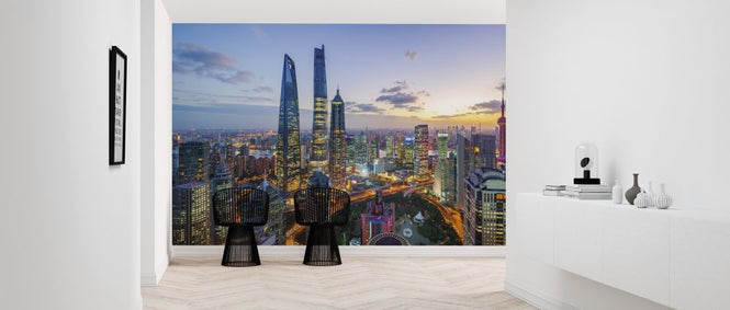 PHOTOWALL / Shanghai Skyline Sunset (e318053)