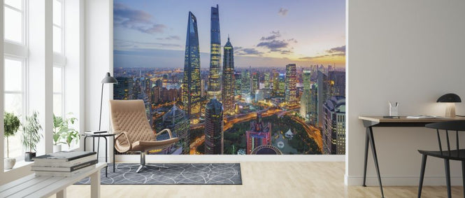 PHOTOWALL / Shanghai Skyline Sunset (e318053)