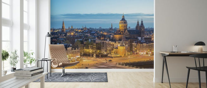 PHOTOWALL / Amsterdam Skyline at Night (e318121)