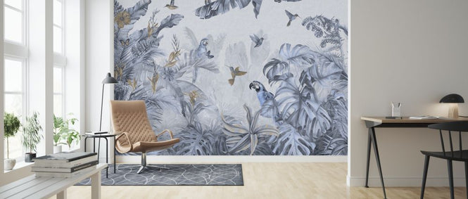 PHOTOWALL / Parrots Paradise - Blue (e319883)
