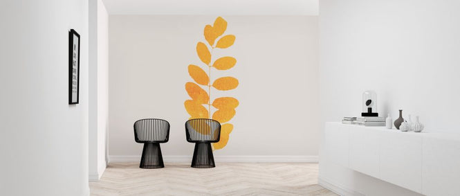 PHOTOWALL / Leaf Print - Amarillo (e319447)