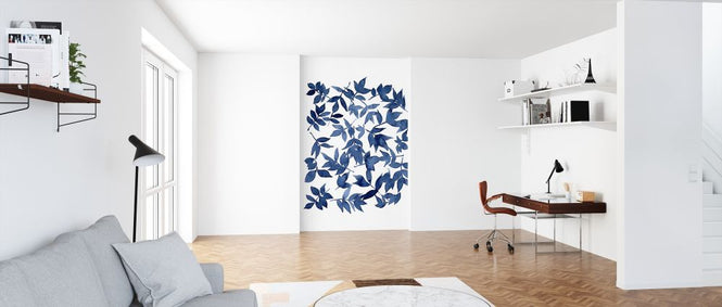 PHOTOWALL / Indigo Fallen Leaves (e320517)
