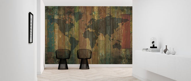 PHOTOWALL / Plank Wall Map (e321161)