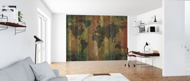 PHOTOWALL / Plank Wall Map (e321161)