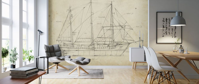 PHOTOWALL / Sailboat Blueprint (e320183)