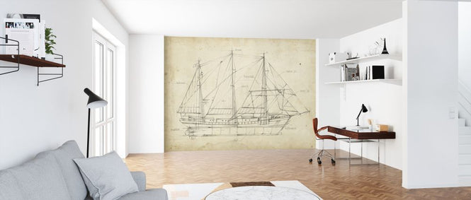 PHOTOWALL / Sailboat Blueprint (e320183)