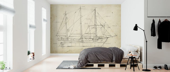 PHOTOWALL / Sailboat Blueprint (e320183)