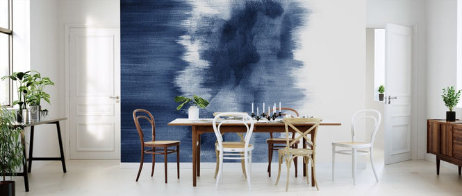PHOTOWALL / Watercolor Brush Strokes Indigo Blue (e321214)