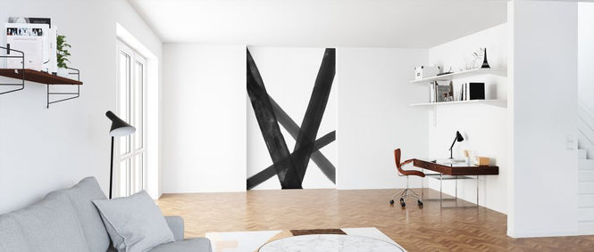 PHOTOWALL / Watercolor Lines II Black (e321224)