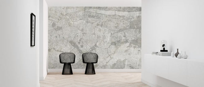 PHOTOWALL / Concrete Wall with New York City Map - White (e321897)