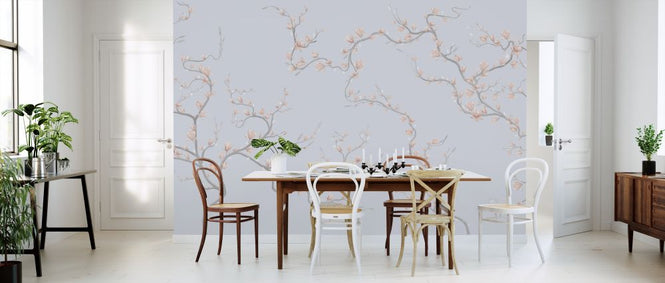 PHOTOWALL / Flourishing Magnolia - Pale Blue (e322731)