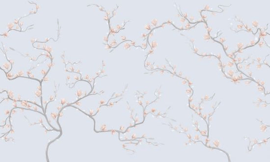 PHOTOWALL / Flourishing Magnolia - Pale Blue (e322731)