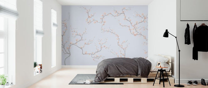 PHOTOWALL / Flourishing Magnolia - Pale Blue (e322731)