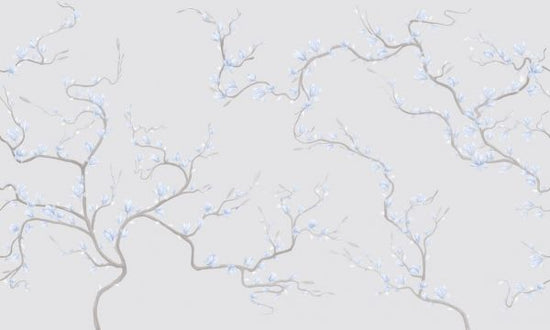 PHOTOWALL / Flourishing Magnolia - Soft Gray (e322734)