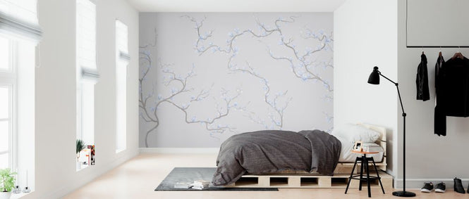 PHOTOWALL / Flourishing Magnolia - Soft Gray (e322734)