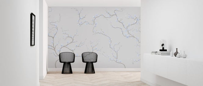 PHOTOWALL / Flourishing Magnolia - Soft Gray (e322734)