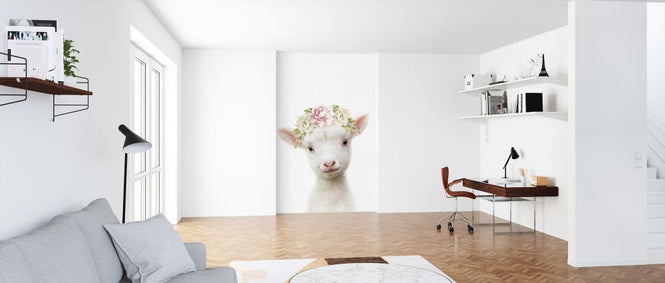 PHOTOWALL / Floral Lamb (e322229)