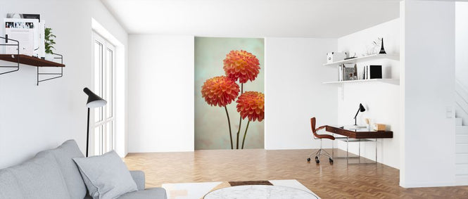 PHOTOWALL / Red - Dahlias (e321085)
