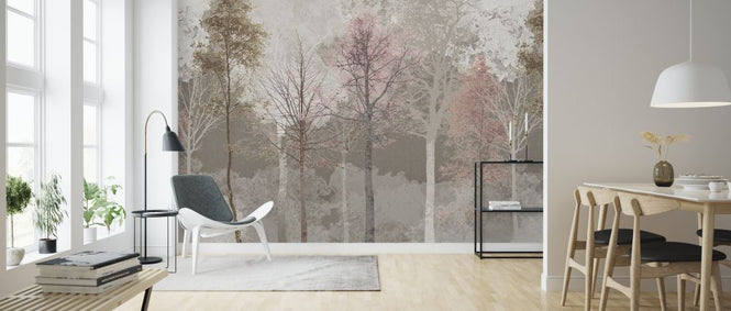 PHOTOWALL / Hidden Bird - Pink Beige (e323390)