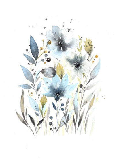 PHOTOWALL / Delicate Turquoise Flowers (e322922)