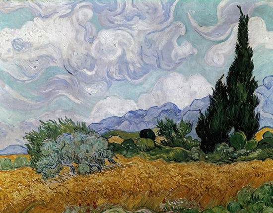PHOTOWALL / Wheatfield with Cypresses - Infographics (e322057)