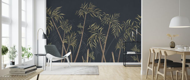 PHOTOWALL / Bamboo Harmony - Dark Blue (e324803)