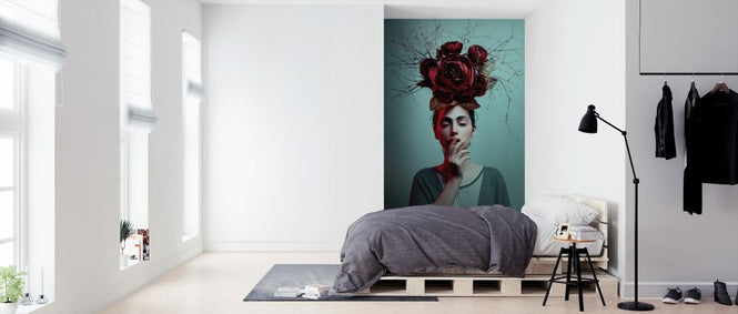 PHOTOWALL / Girl with Flowers (e323843)