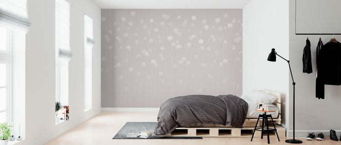 PHOTOWALL / Dandelion Field - Soft Pink (e326668)