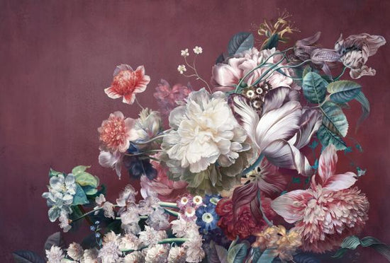 PHOTOWALL / Burgundy Flowers (e326481)