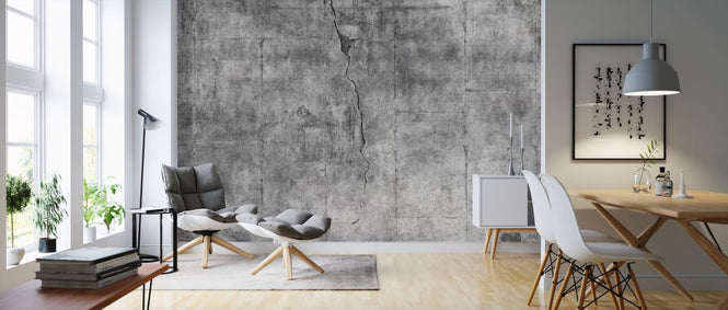 PHOTOWALL / Dirty Cracked Concrete Wall (e326483)