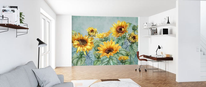 PHOTOWALL / Sunflowers - Green (e327103)