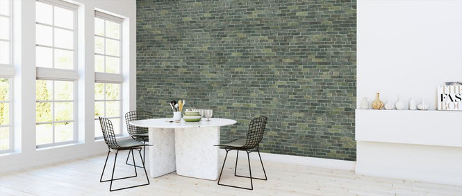 PHOTOWALL / Green Brick Wall (e327996)