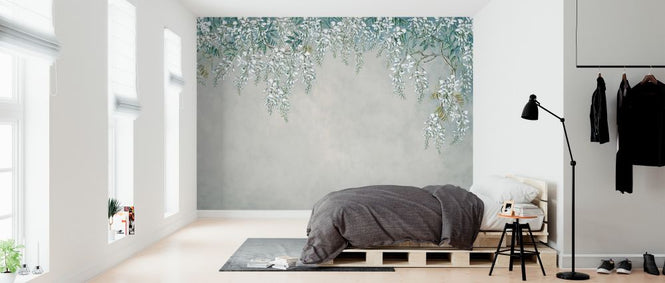 PHOTOWALL / White Wisteria - Gray (e328025)