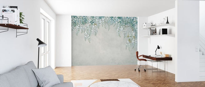 PHOTOWALL / White Wisteria - Gray (e328025)