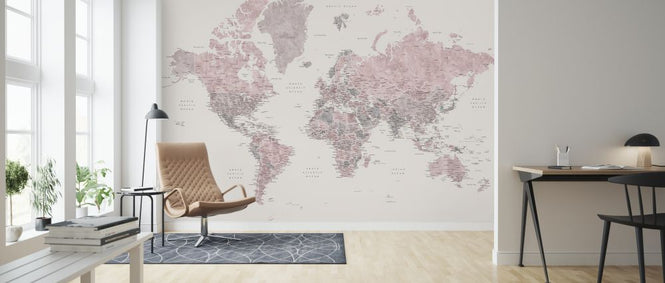 PHOTOWALL / World Map with Cities (e325693)